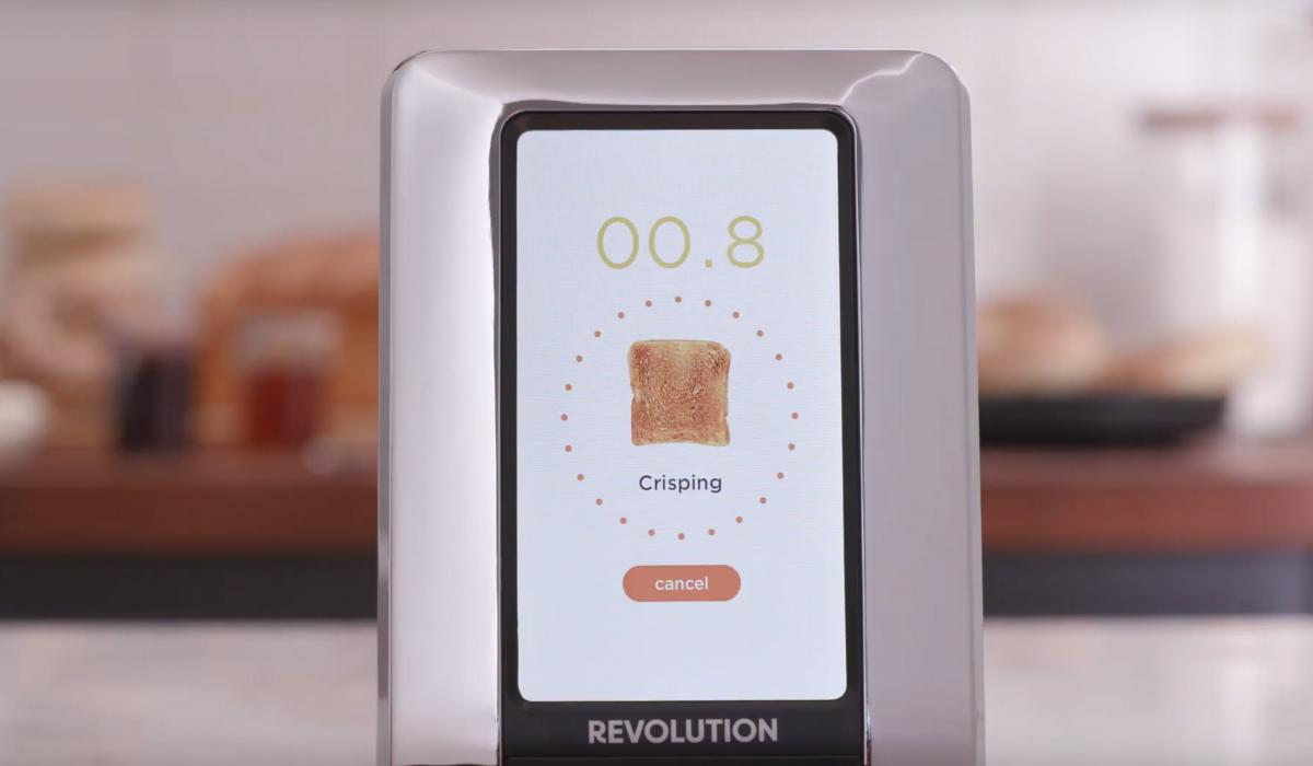 Smart Toaster With a Built-In Touchscreen - Futuristic Modern Toaster with digital display