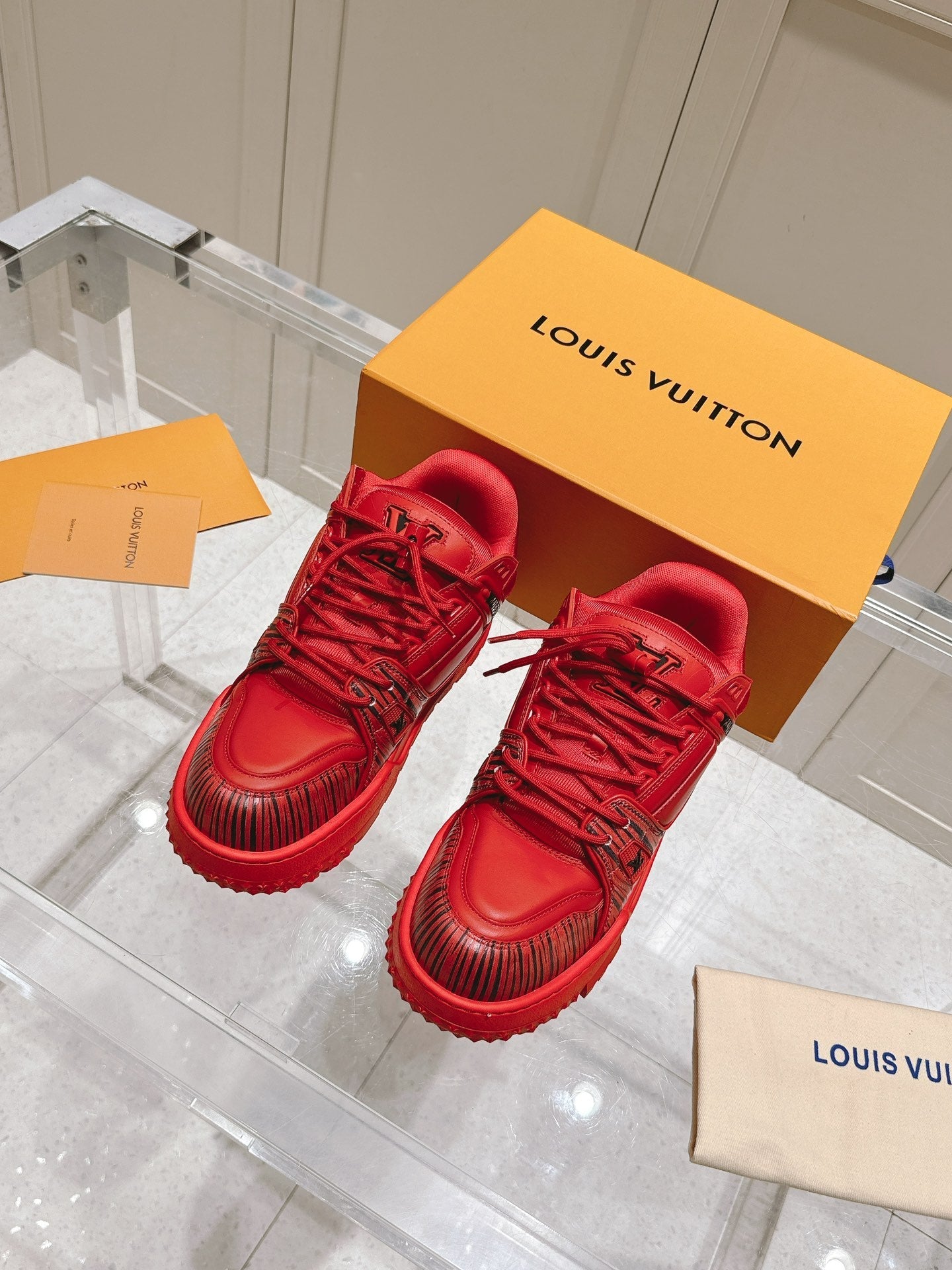 LV TRAINER MAXI LV X PARK SEO-BO IN RUBY RED CALFSKIN、mysite、Cacoeks