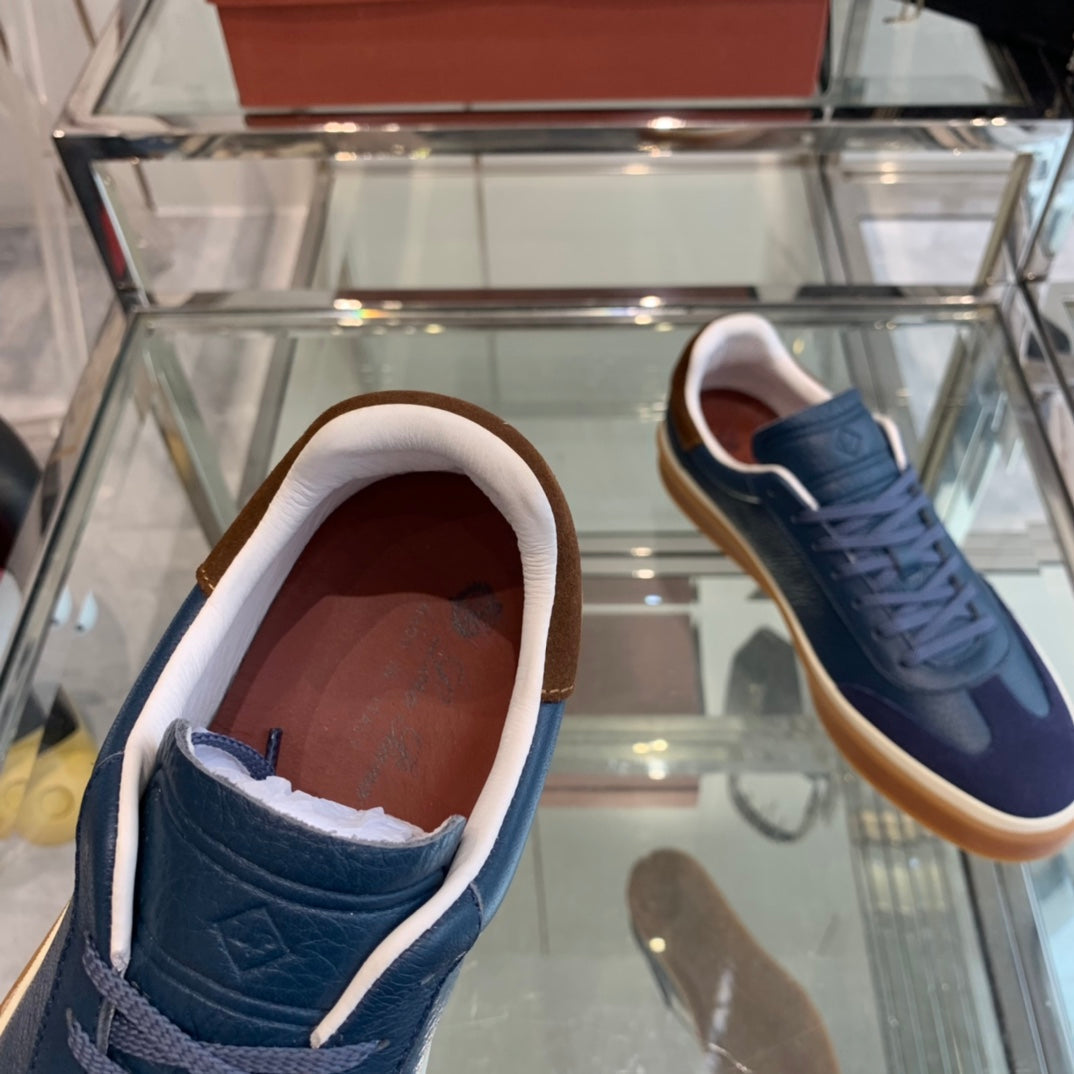 LP TENNIS WALK SNEAKERS NAVY CALFSKIN、mysite、Cacoeks