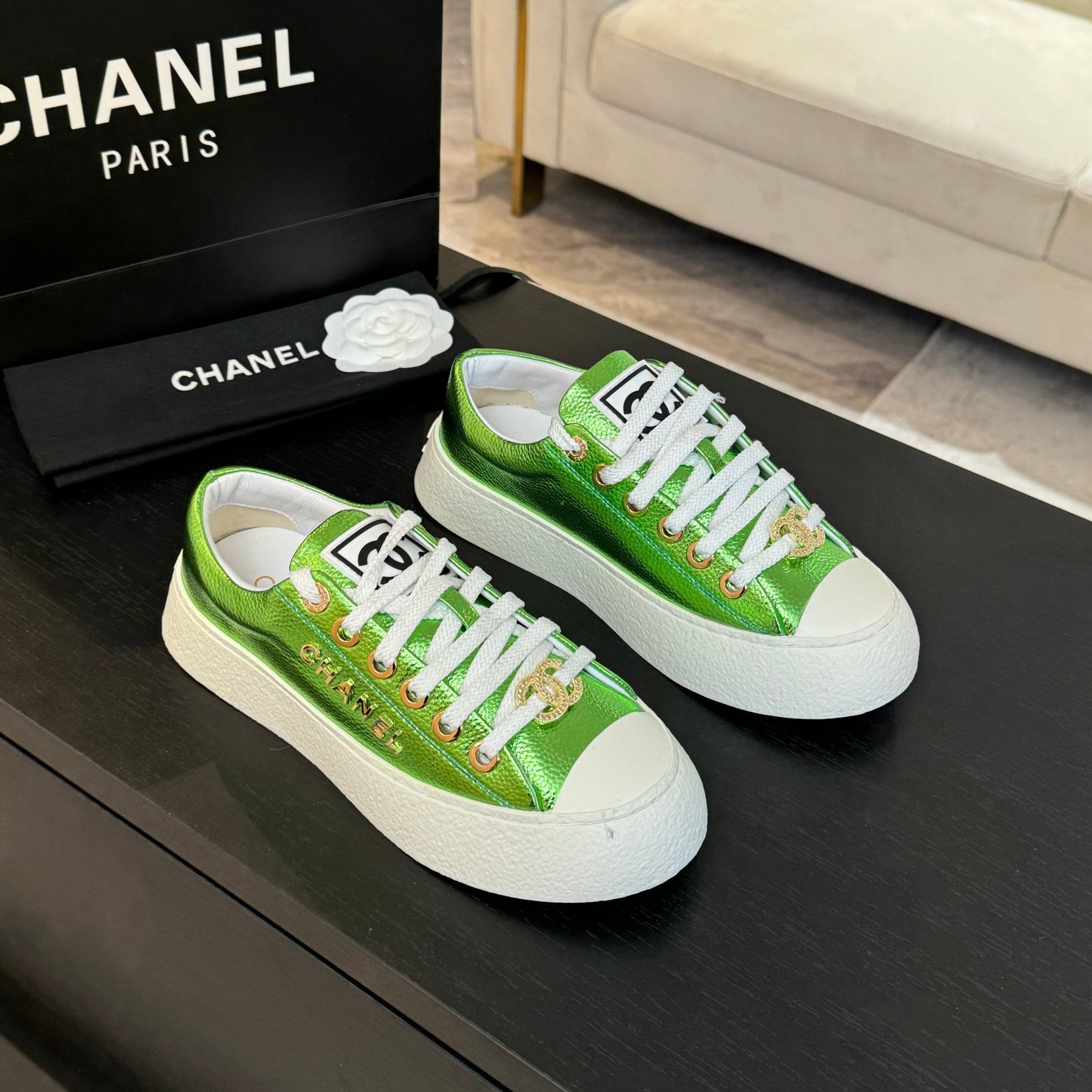 BIG-HEAD COOKIE SHOES IN EMERALD GREEN LAMBSKIN、mysite、Cacoeks