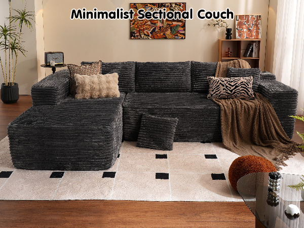 Cloud Sectional Couch with L-Shape Chaise
