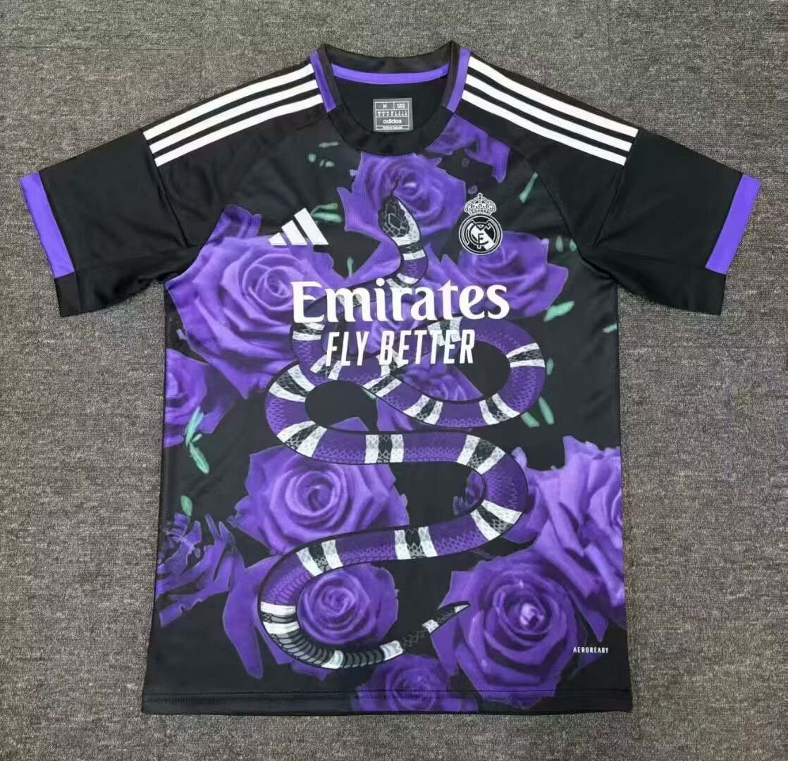 2025/2026 Real Madrid Purple Rose Special Edition Football Shirt1:1 Thai Quality:football jersey mysite: unitedjerseyfootball 邓江浪:football