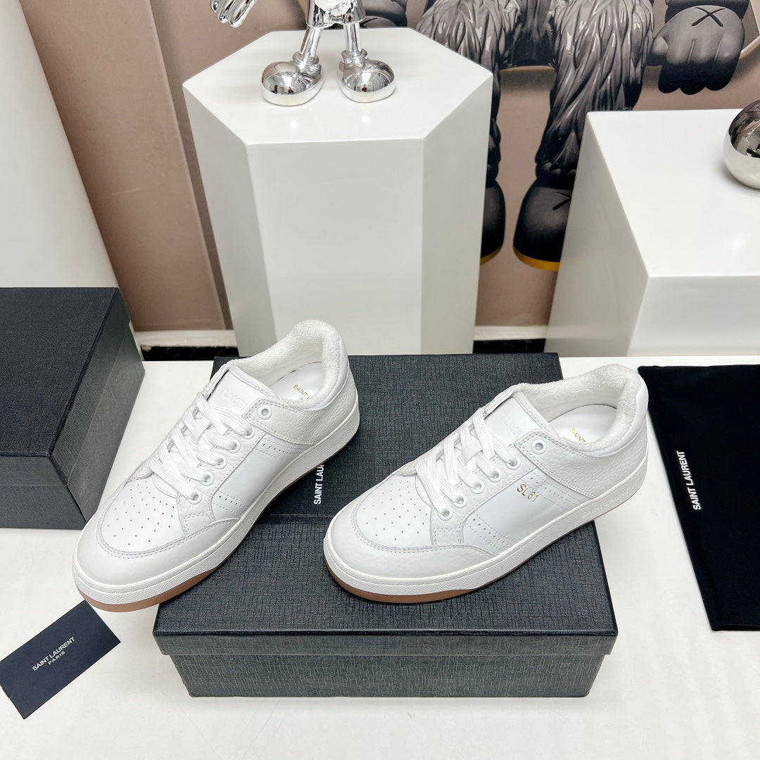 SL/61 SNEAKERS IN WHITE CALFSKIN、mysite、Cacoeks