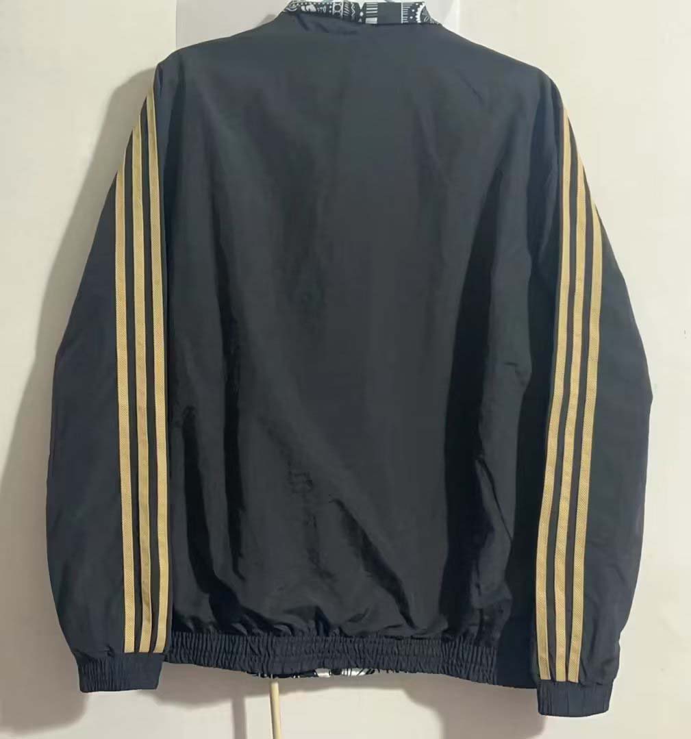 2023-2024 Arsenal Reversible Windbreaker Black-gray Soccer Jersey 1:1 Thai Quality:football jersey mysite: unitedjerseyfootball 邓江浪:football