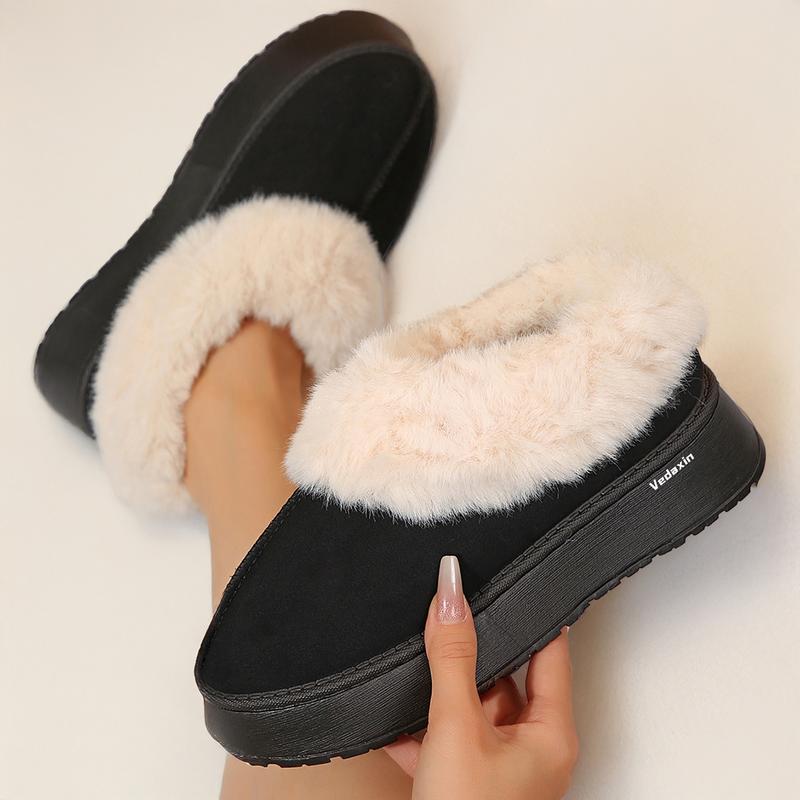 Women's Cozy Plush Snow Boots Comfortable Plush Lining Anti-Skid Thick Bottom For Both Outdoor Indoor