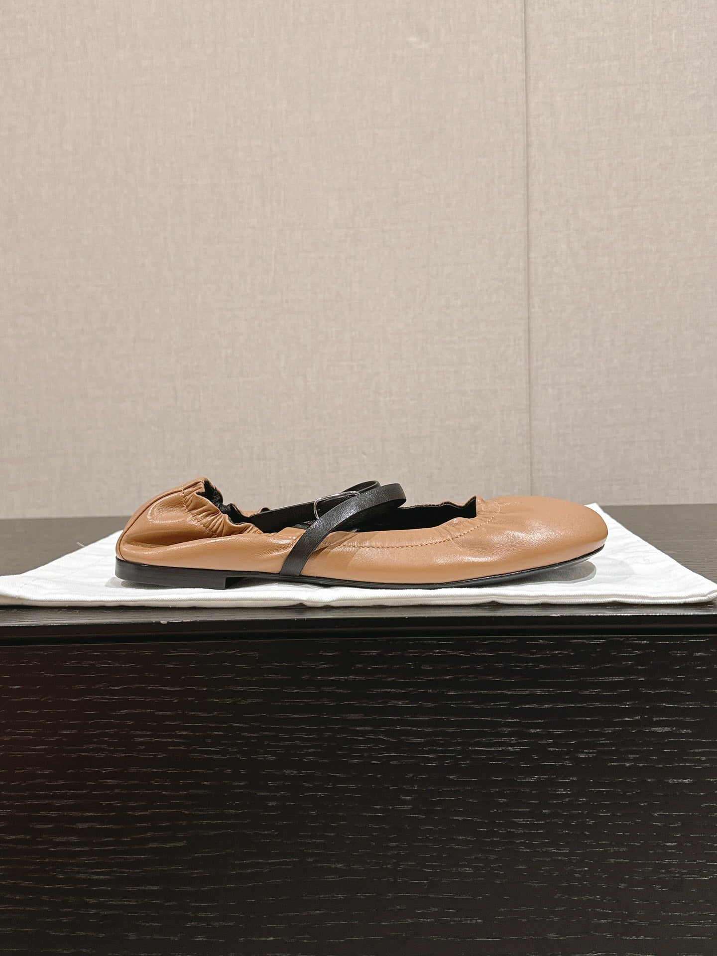 BALLERINA BALLET FLAT BRIGHT BROWN LAMBSKIN、mysite、Cacoeks