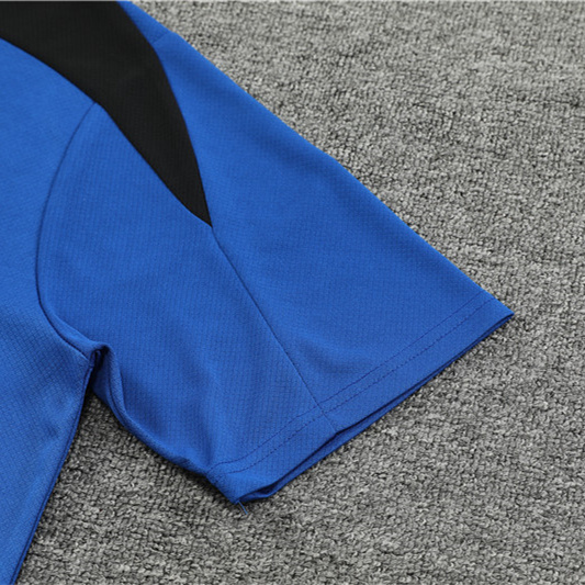 Higojerseys-Barcelona 24-25 Short-Sleeve Training Set - Blue and Black