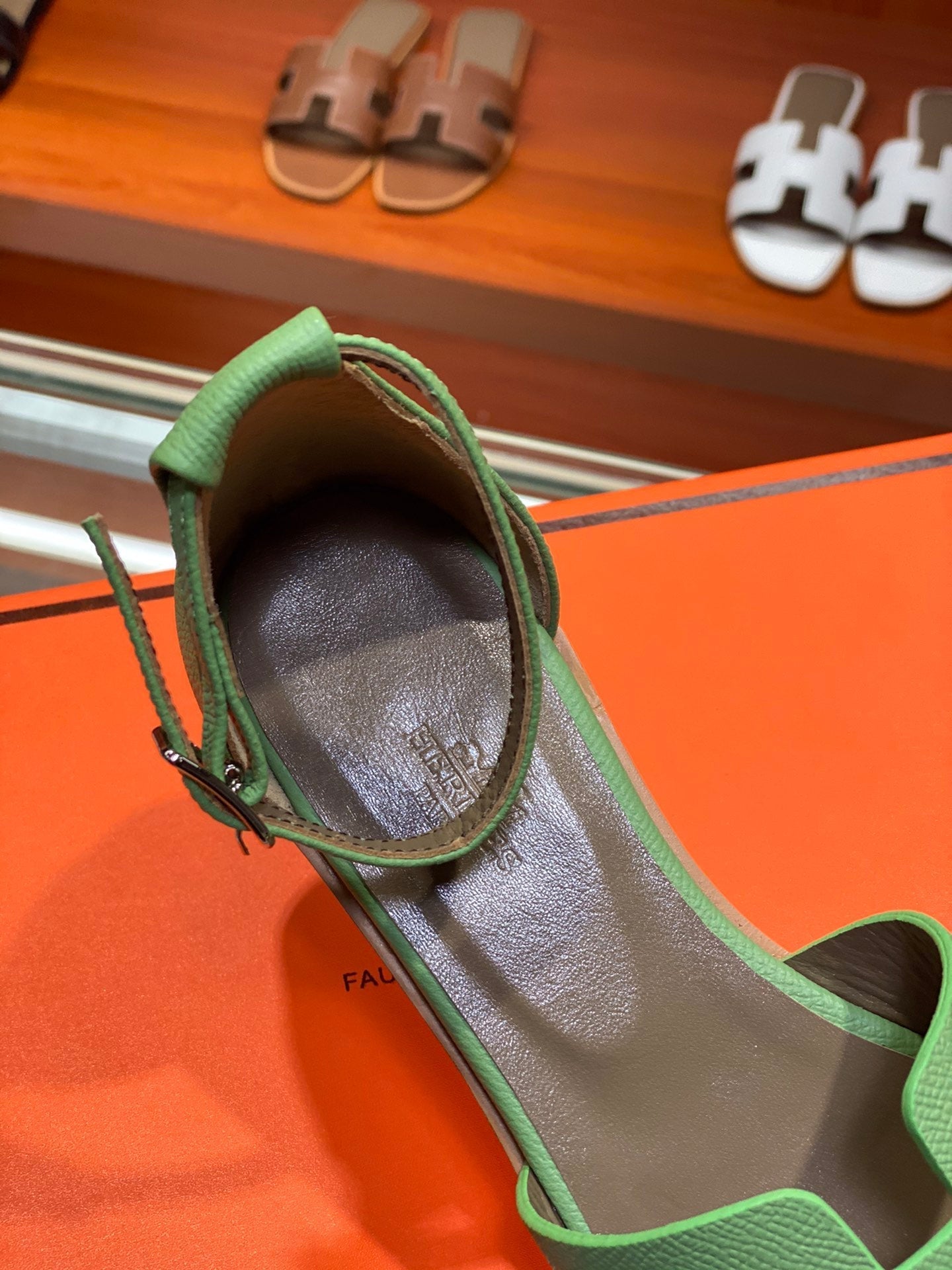 SANTORINI SANDAL COOL GREEN CALFSKIN、mysite、Cacoeks