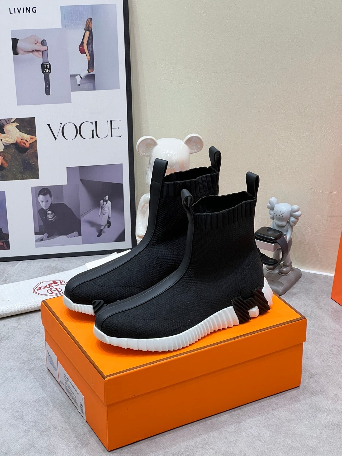 H FUN CLASSIC SNEAKER STYLISH BLACK FABRIC、mysite、Cacoeks