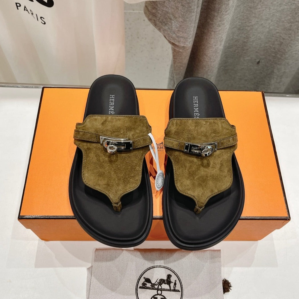 EMPIRE SANDAL BLACK MIX ARMY GREEN SUEDE、mysite、Cacoeks