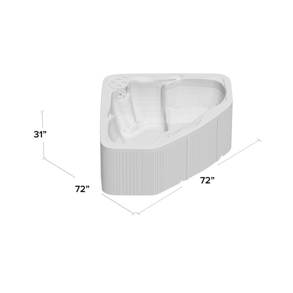 Lifesmart Spas LS300 Plus 110 Volt 2-Person 17-Jet Plug and Play Hot Tub with Ozonator
