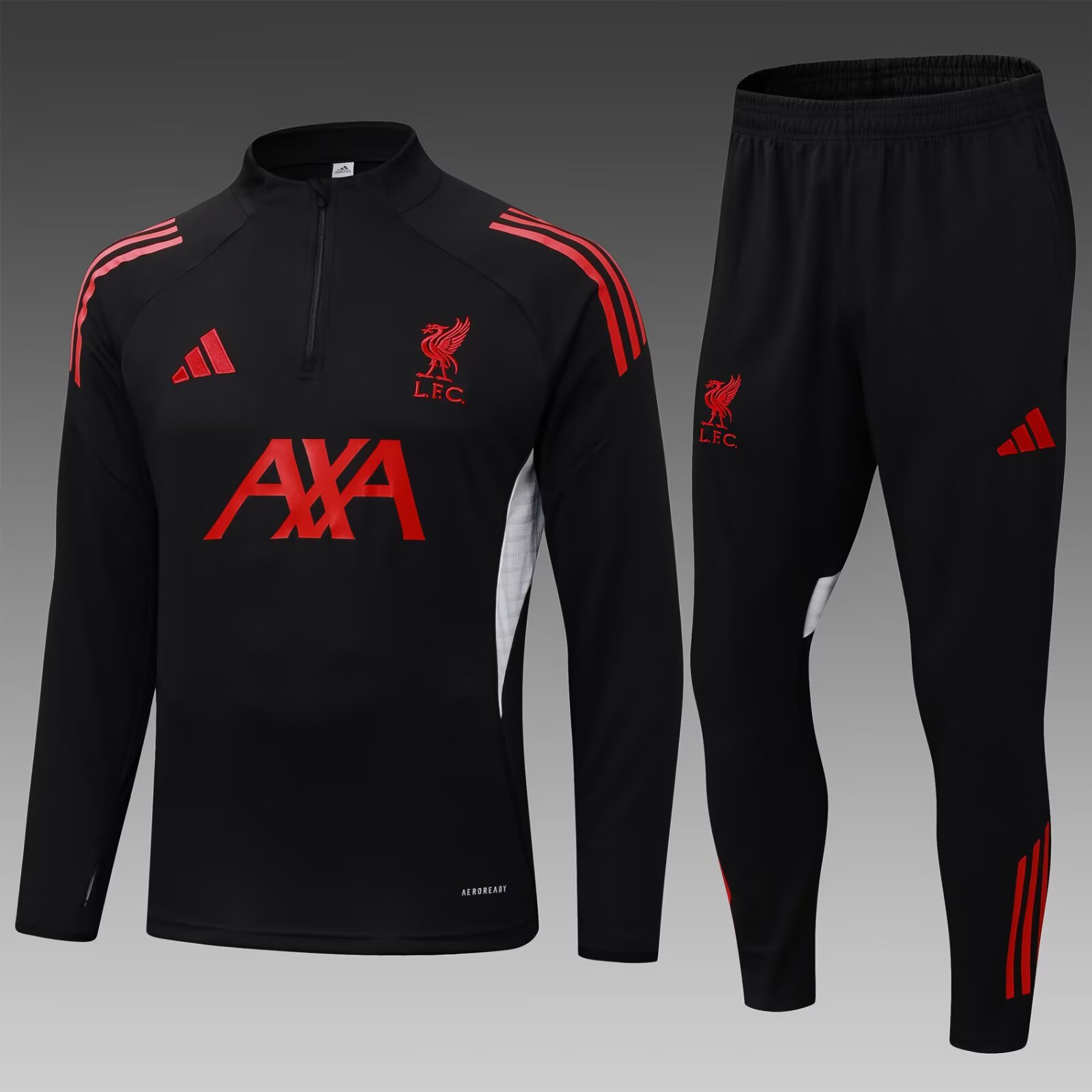 2025/2026 Liverpool Half-Pull Training Suit Black Jersey 1:1 Thai Quality Set:football jersey mysite: unitedjerseyfootball 邓江浪:football