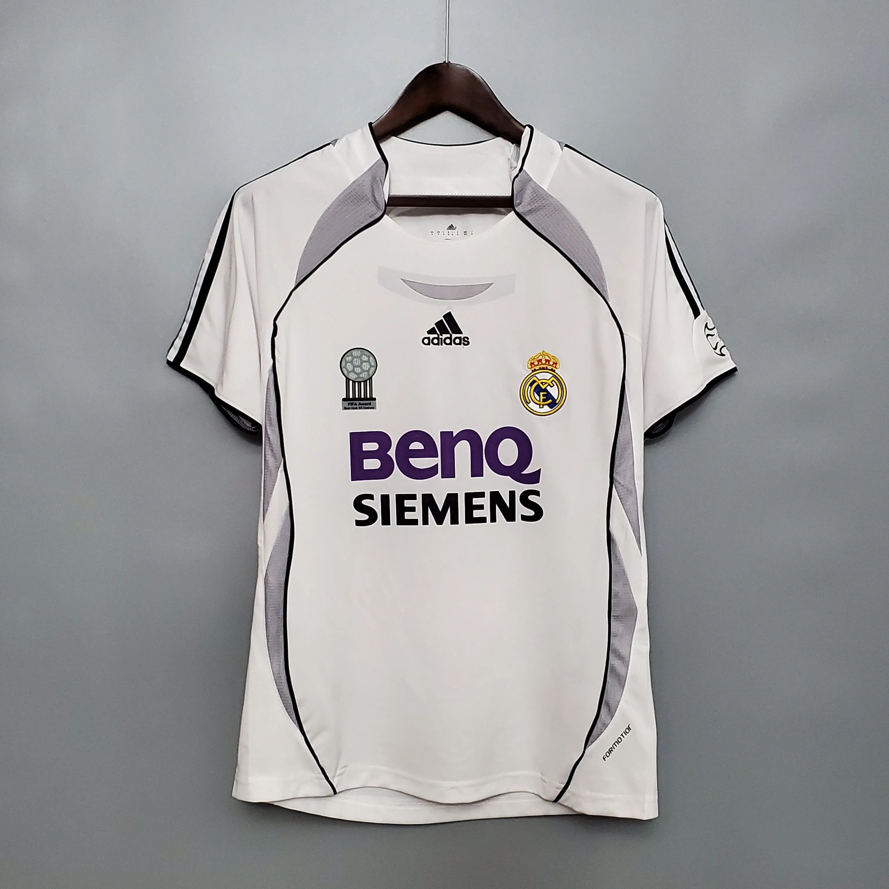 06-07 Real Madrid home soccer jersey-Retro version: Ajax 24-25 Home Stadium Jersey - Fans Version mysite: Adidas luxuryfootballshirts.com: https://www.luxuryfootballshirts.com/