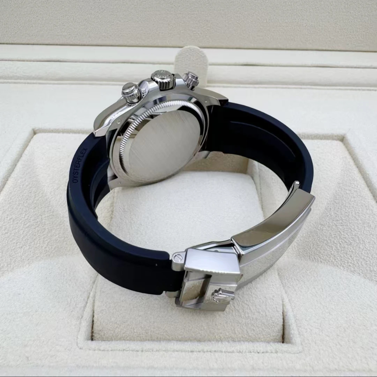 RolexCosmograph Daytona Oyster, 40 mm, white gold and diamonds Super Clone Swiss Watch Ref M126589RBR-0001 4131 Swiss Movement