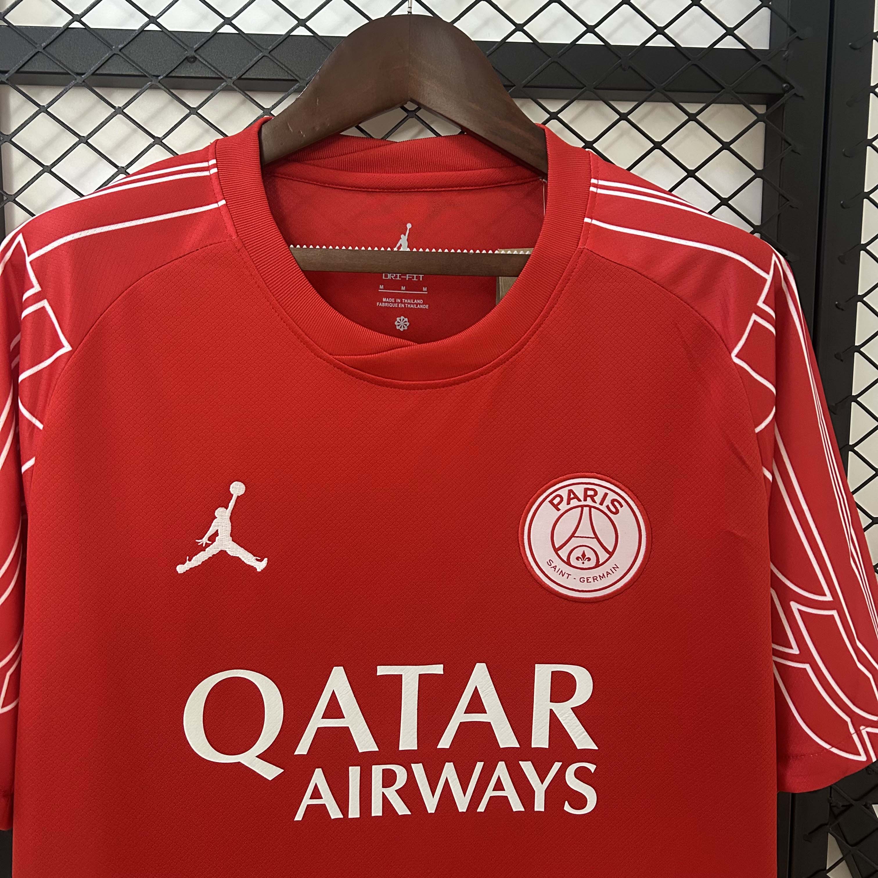 2024/2025 Psg Paris Saint-Germain Fourth Away Red Football Shirt 1:1 Thai Quality:football jersey mysite: unitedjerseyfootball 邓江浪:football