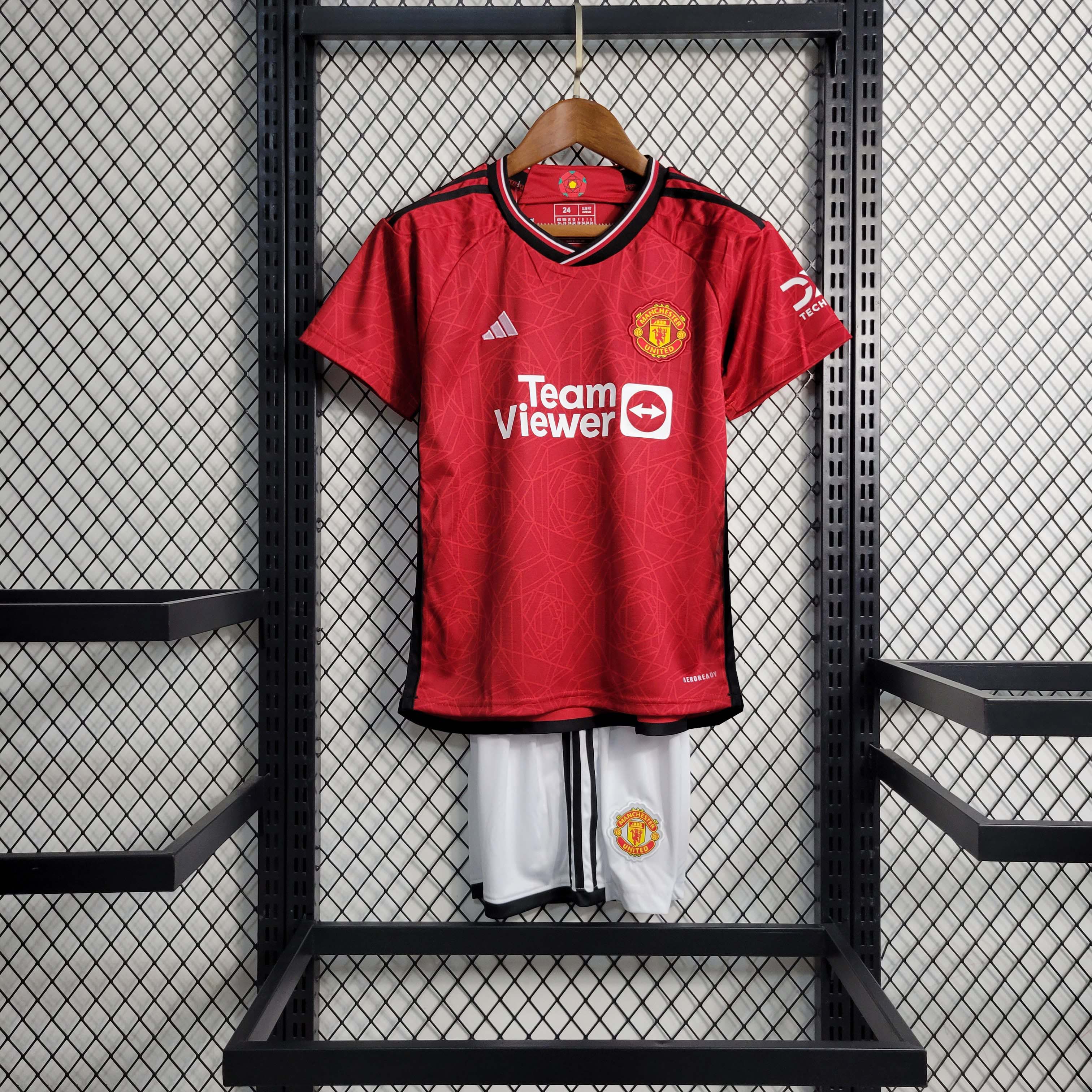 2023/2024 Manchester United Home Football Shirt 1:1 Thai Quality Kids Size:football jersey mysite: unitedjerseyfootball 邓江浪:football