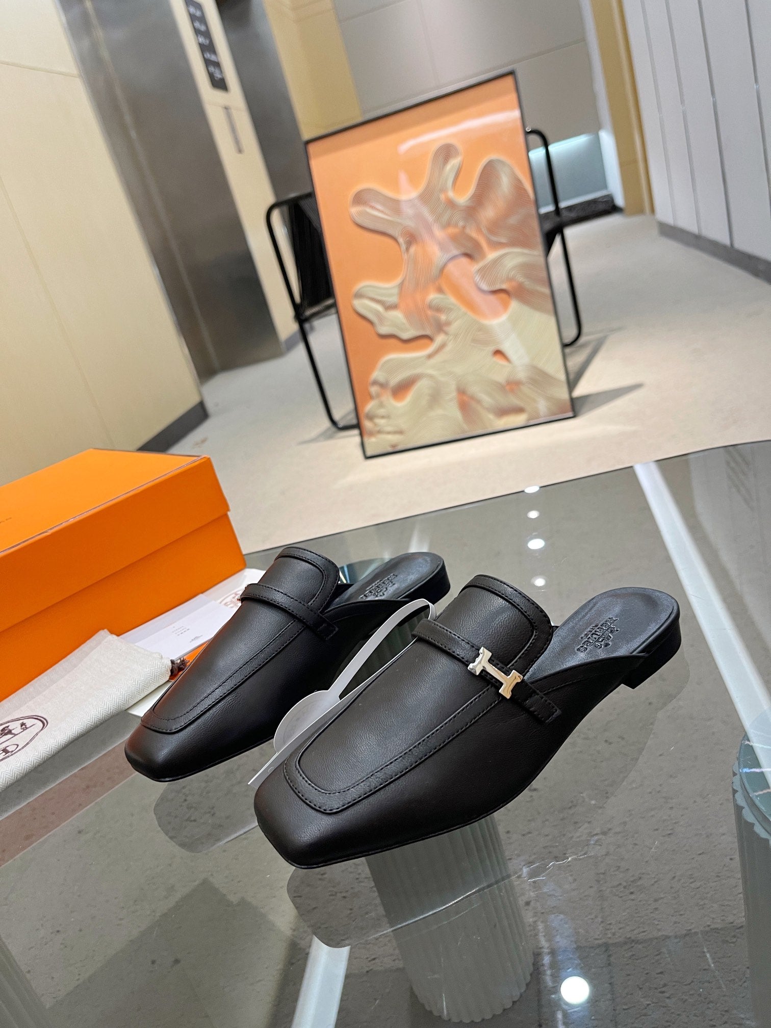 GROUPIE MULE BLACK LAMBSKIN、mysite、Cacoeks