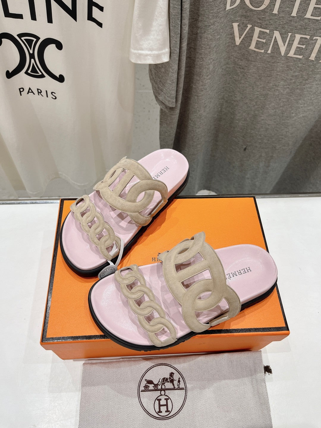 EXTRA SANDAL PASTEL PINK CALFSKIN、mysite、Cacoeks