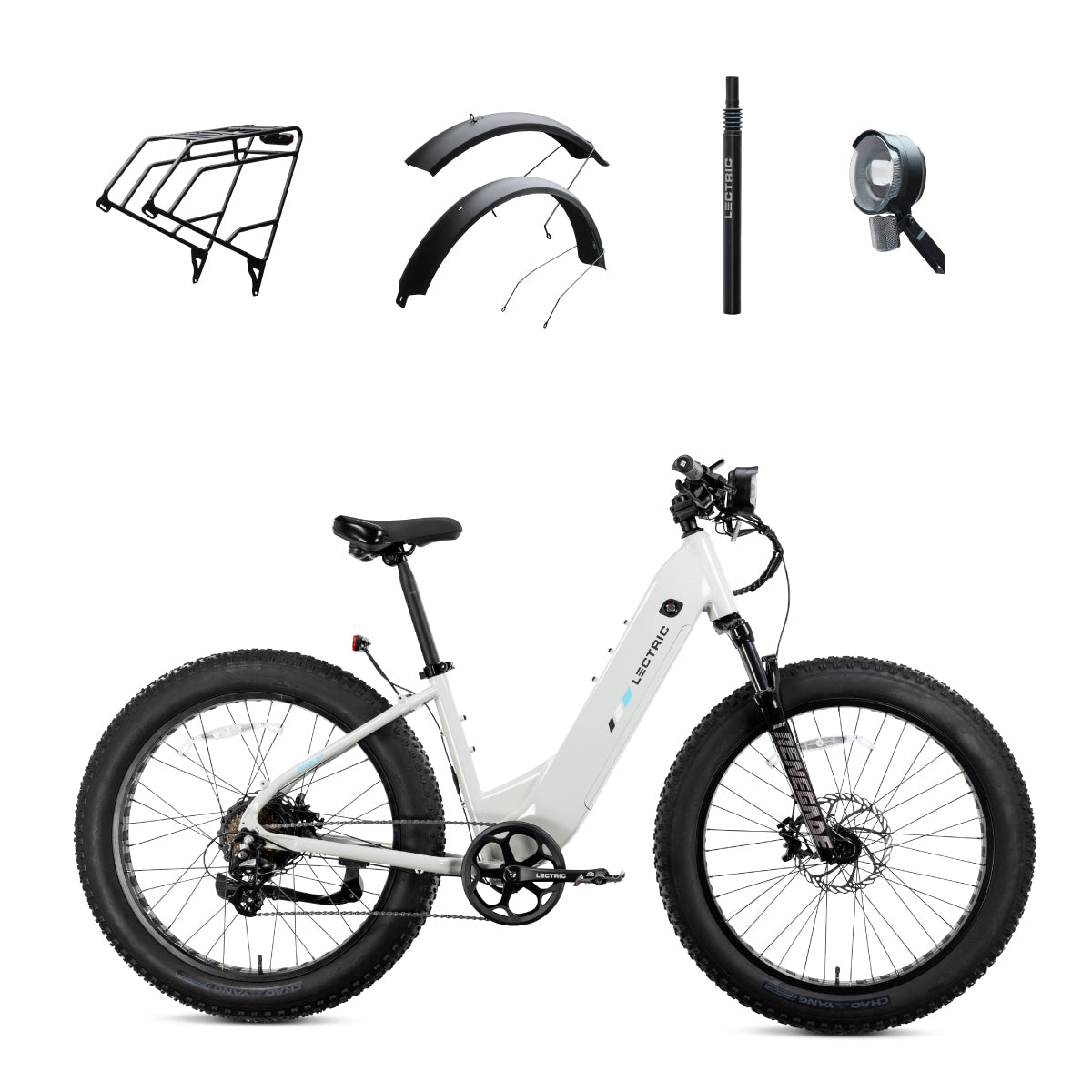 XPeak Step-Thru 2.0 + FREE Rear Rack, Fenders, Elite Headlight, Suspension Seat Post ($316 Value)、mySite、bearsvspackers