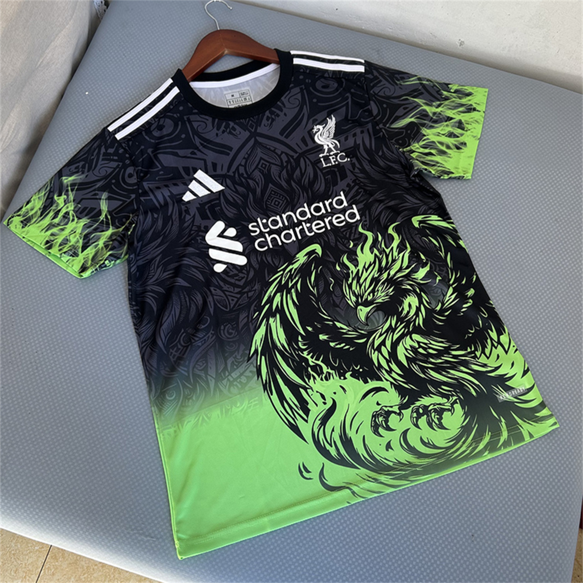 ManixJersey.com | Liver.pool 24-25 Green Fire Phoenix Special Edition Jersey - Fans Version -Customize Name, Number and Patch | Worldwide Shipping