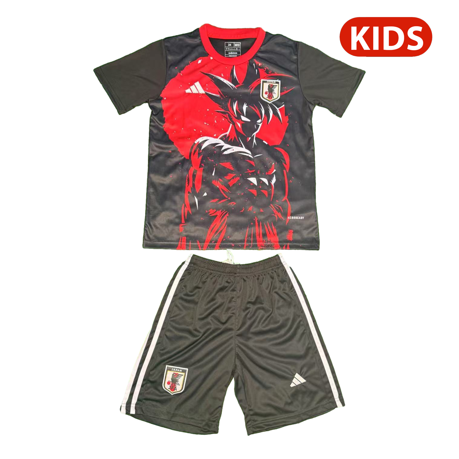 UltraTrikot-Japan 25-26 Saiyan At Sunset Black Special Kids Kit