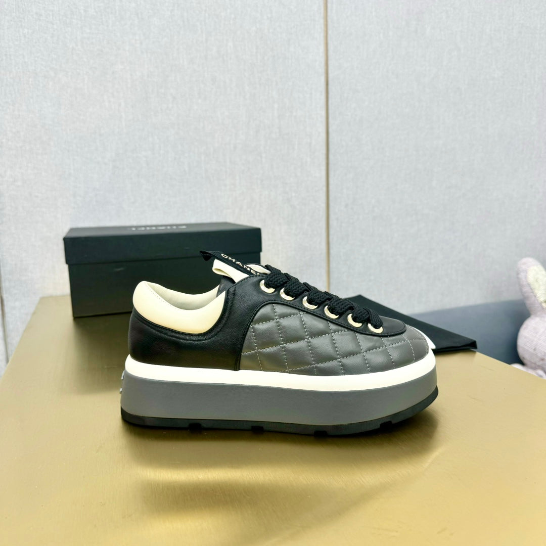 PLATFORM SHOES IN BLACK LAMBSKIN、mysite、Cacoeks