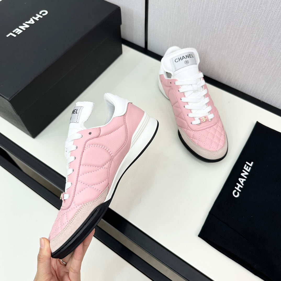 SPORTS SHOES IN LIGHT PINK CALFSKIN、mysite、Cacoeks