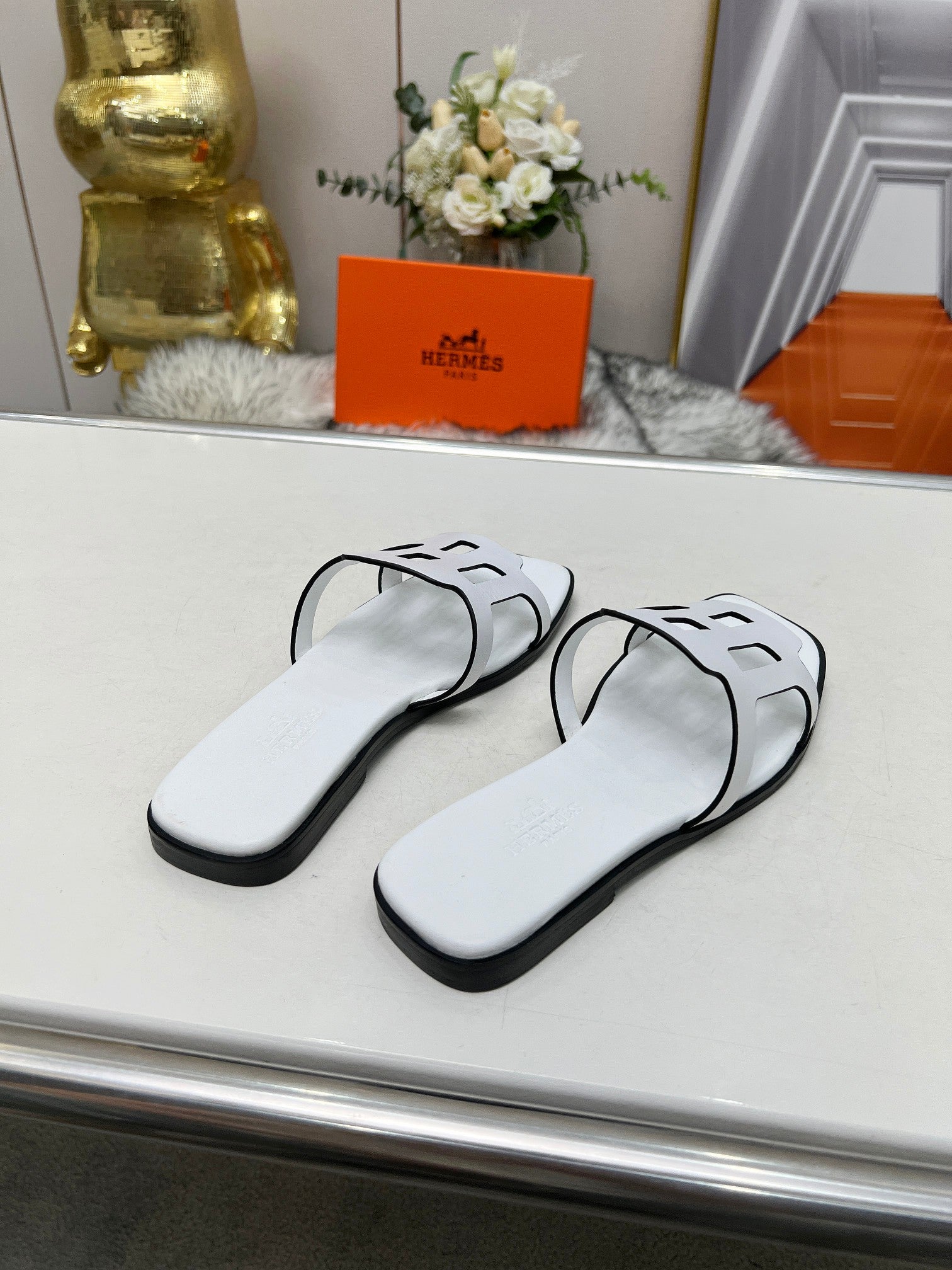 FLATFORM SANDAL WHITE CALFSKIN、mysite、Cacoeks