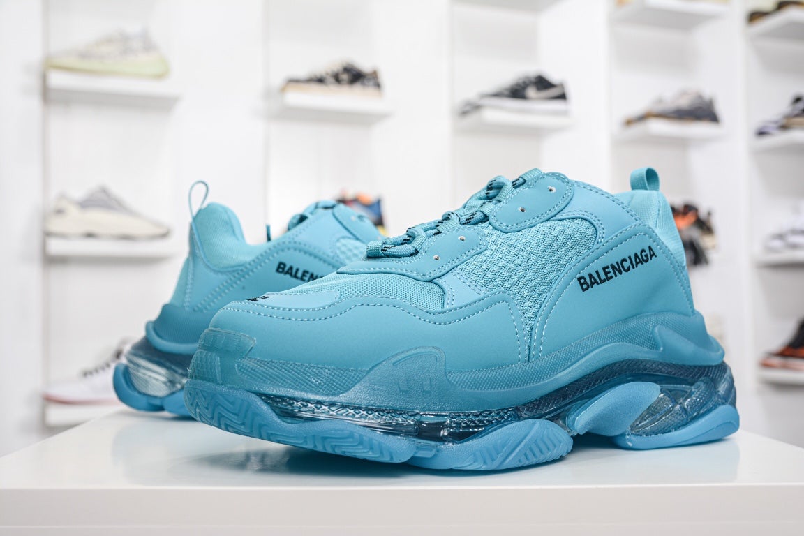 Balenciaga Triple S Clear Sole Sneaker Blue、mysite、Cacoeks