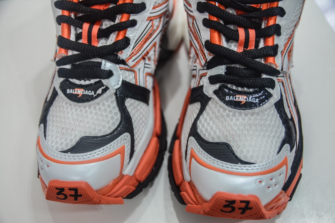Balenciaga Runner Sneaker in White Orange Black、mysite、Cacoeks