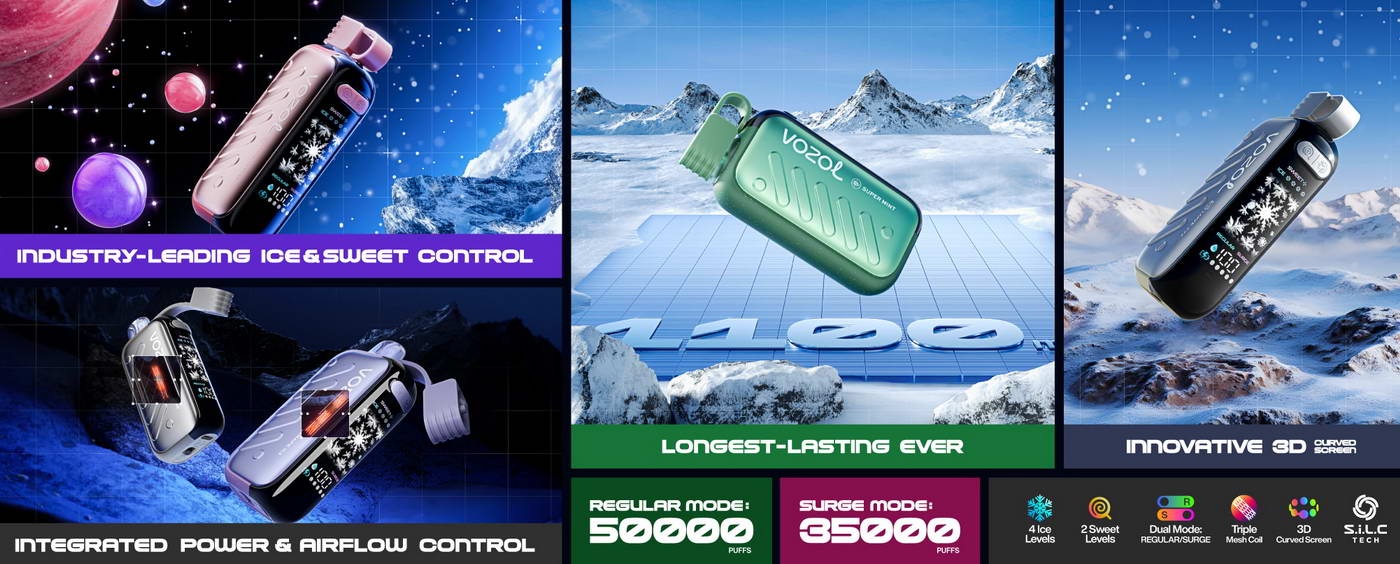 Vozol Gear Ice & Sweet 50K | 1100mAh | Ice Level Adjustment