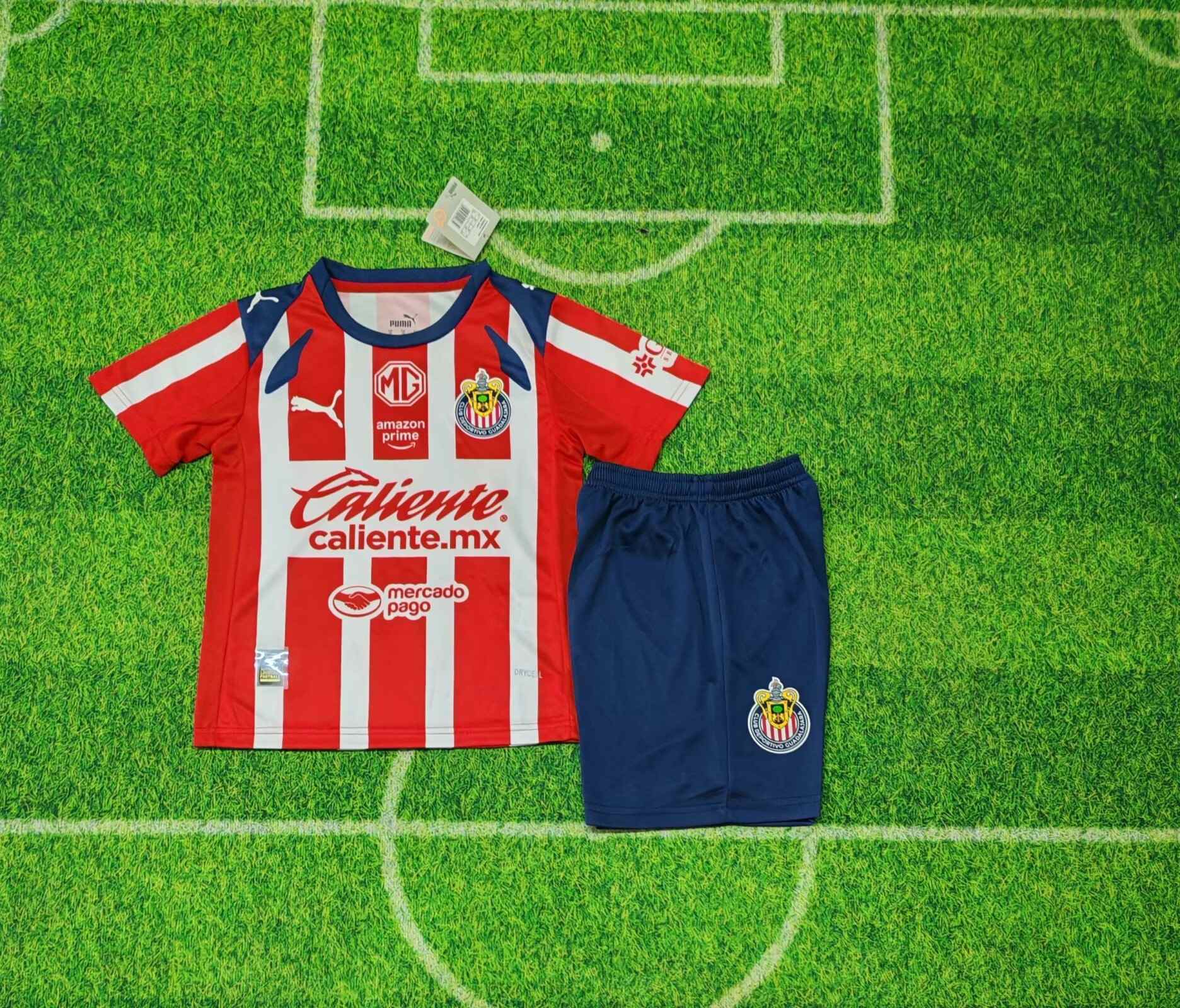 2025/2026 Kids Size Chivas Home Football Shirt 1:1 Thai Quality:football jersey mysite: unitedjerseyfootball 邓江浪:football