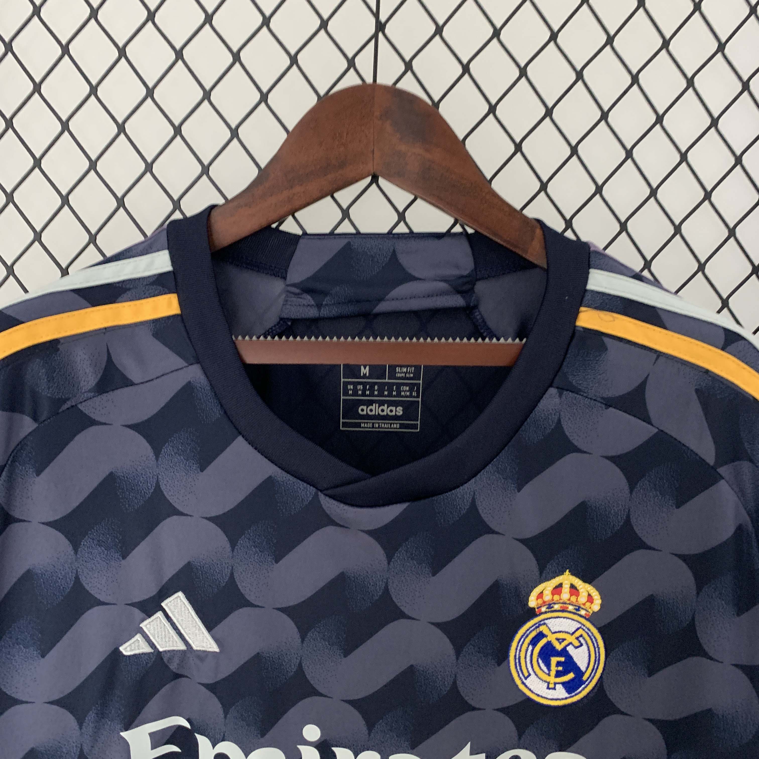 2023/2024 Long Sleeve Real Madrid Away Football Shirt 1:1 Thai Quality:football jersey mysite: unitedjerseyfootball 邓江浪:football
