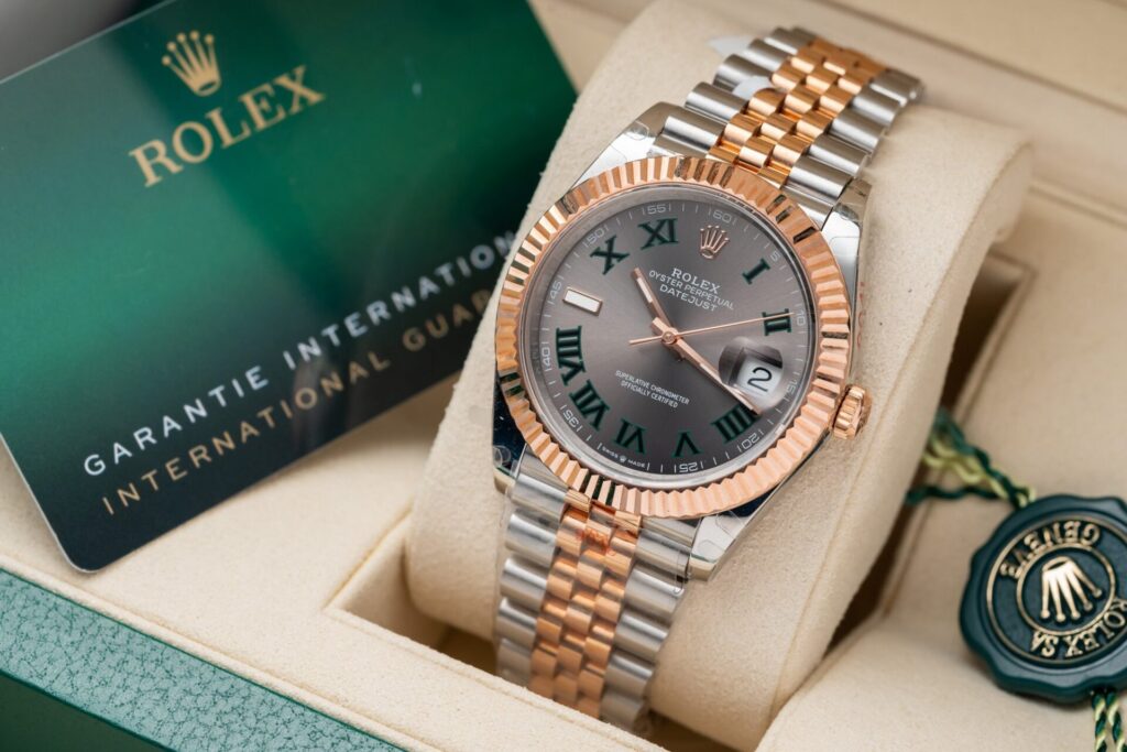 Đồng Hồ Rolex DateJust Bọc Vàng Hồng Mặt Wimbledon GM Factory 36mm (2)