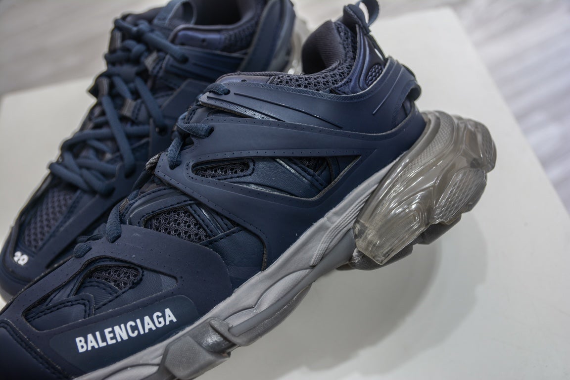 Balenciaga Track Clear Sole Sneaker in Dark Navy、mysite、Cacoeks