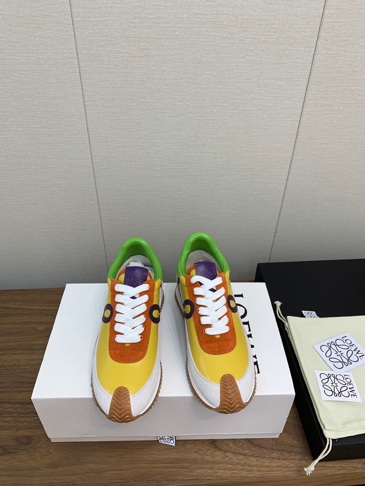 LW FLOW RUNNER SNEAKER LEMON-BRICK SUEDE、mysite、Cacoeks