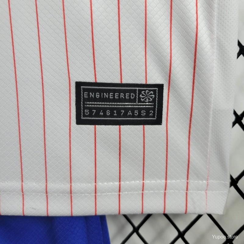 Higojerseys-France 2024 Away Stadium Kids Kit