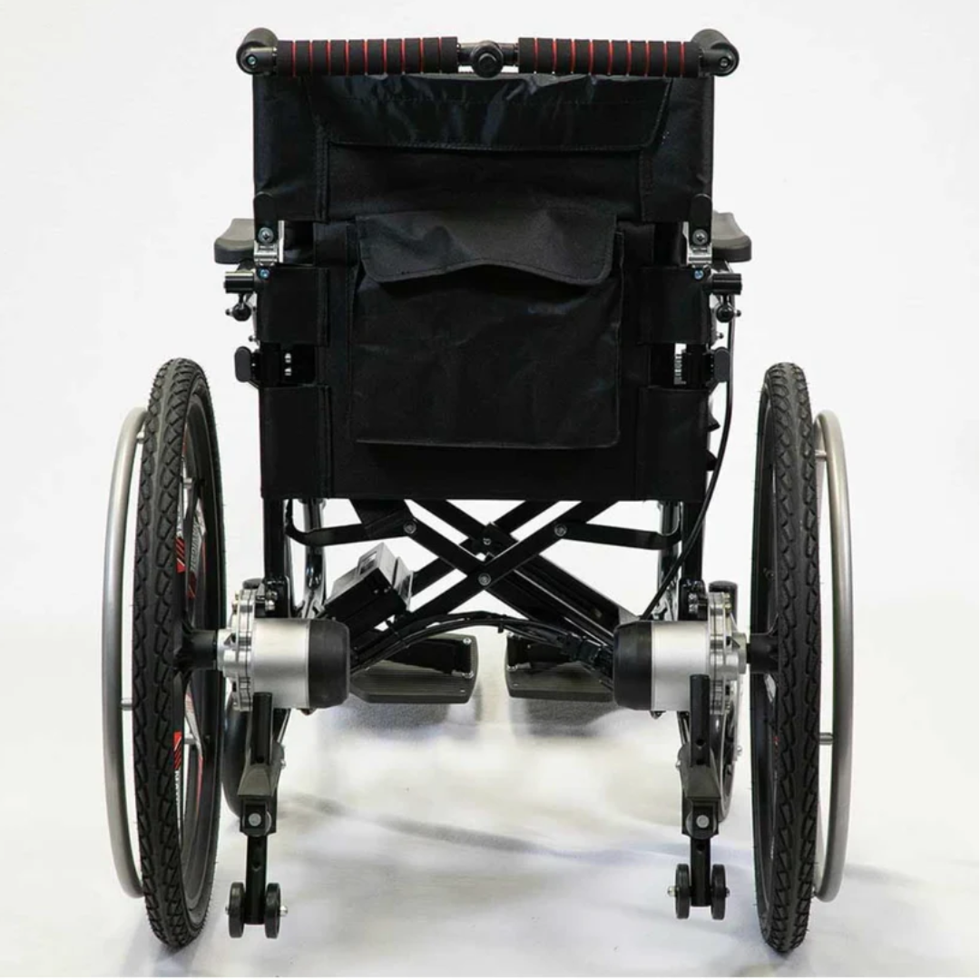 Caregiver push bar available as an optional feature for the Model H Hybrid Chair.