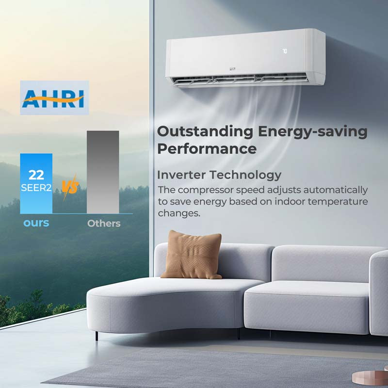 Eletriclife 27000 BTU 2 Zone 22 SEER2 Mini Split AC with Heat Pump