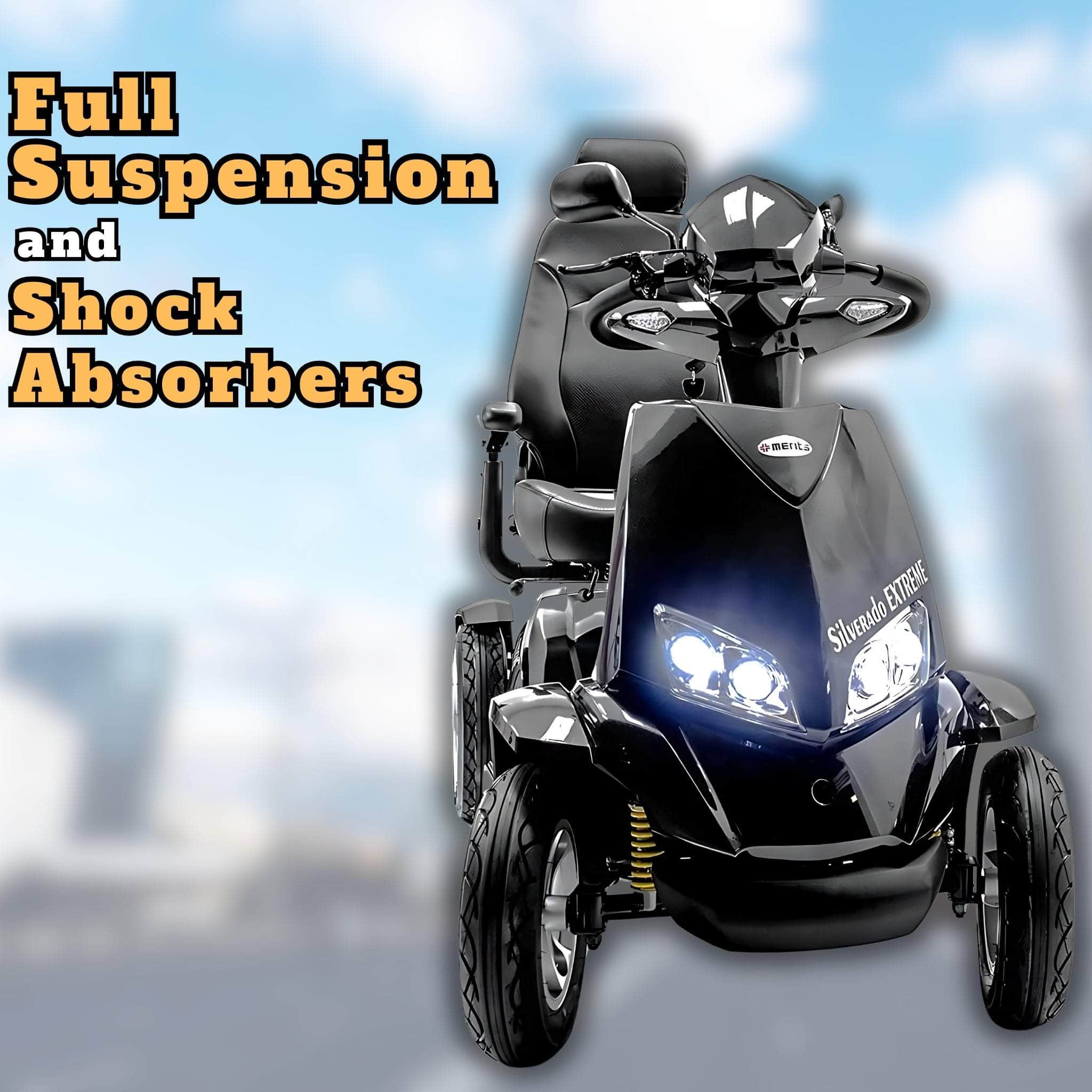 Merits Silverado Extreme Mobility Scooter: Smooth, Reliable Rides with Full Suspension and Shock Absorbers