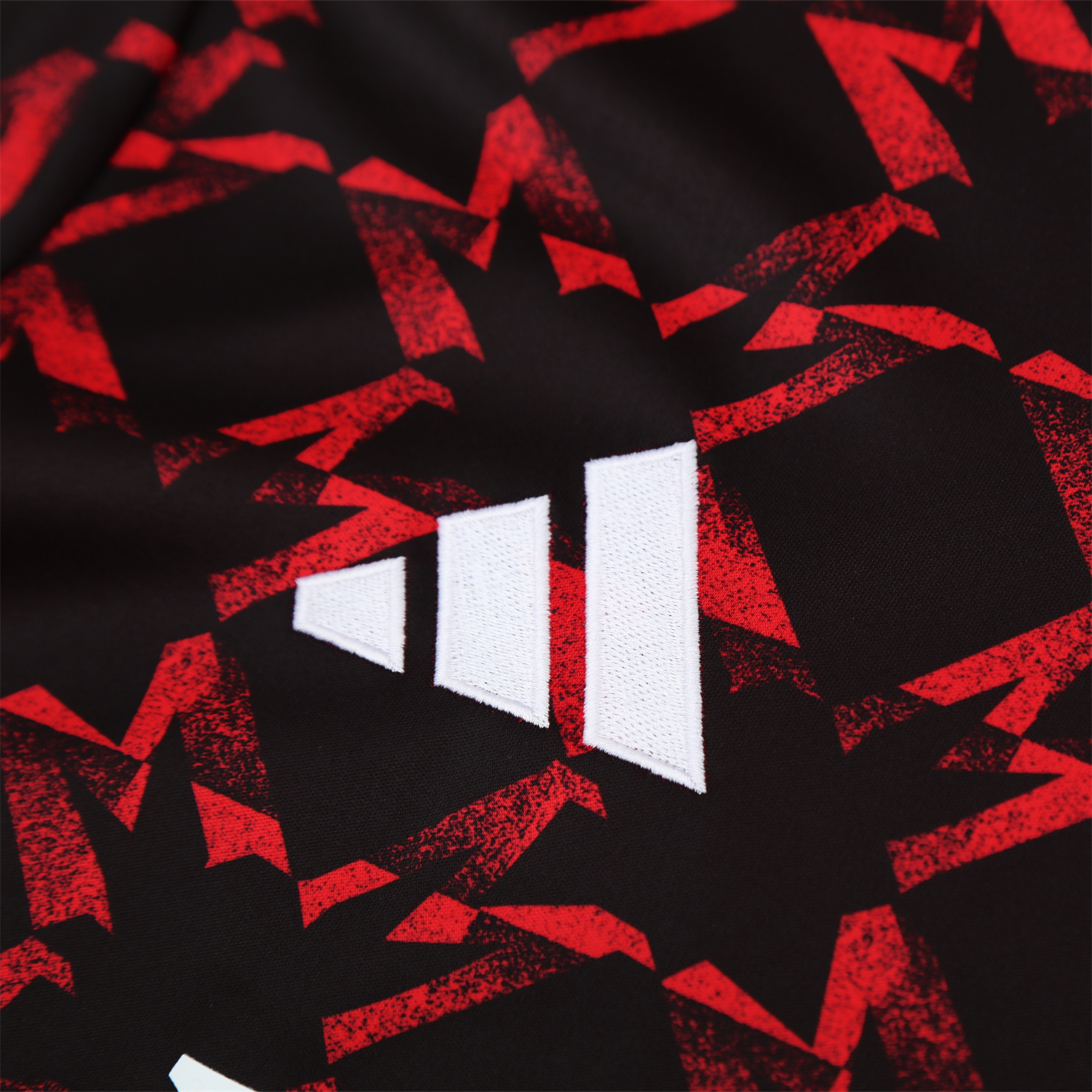 UltraTrikot-Manchester United 25-26 Pre-Match Short-Sleeve Training Set - Red Top & Black Shorts