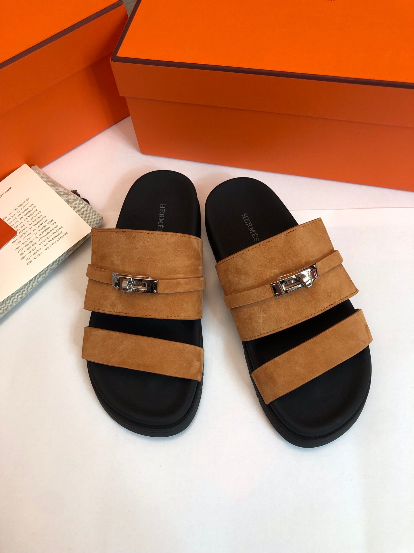 GABRIEL SANDAL MULE IN BRONZE BROWN SUEDE、mysite、Cacoeks