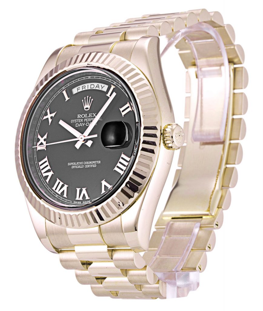Replica Rolex Day-Date II 41mm Black Dial 218235-fasswatch
