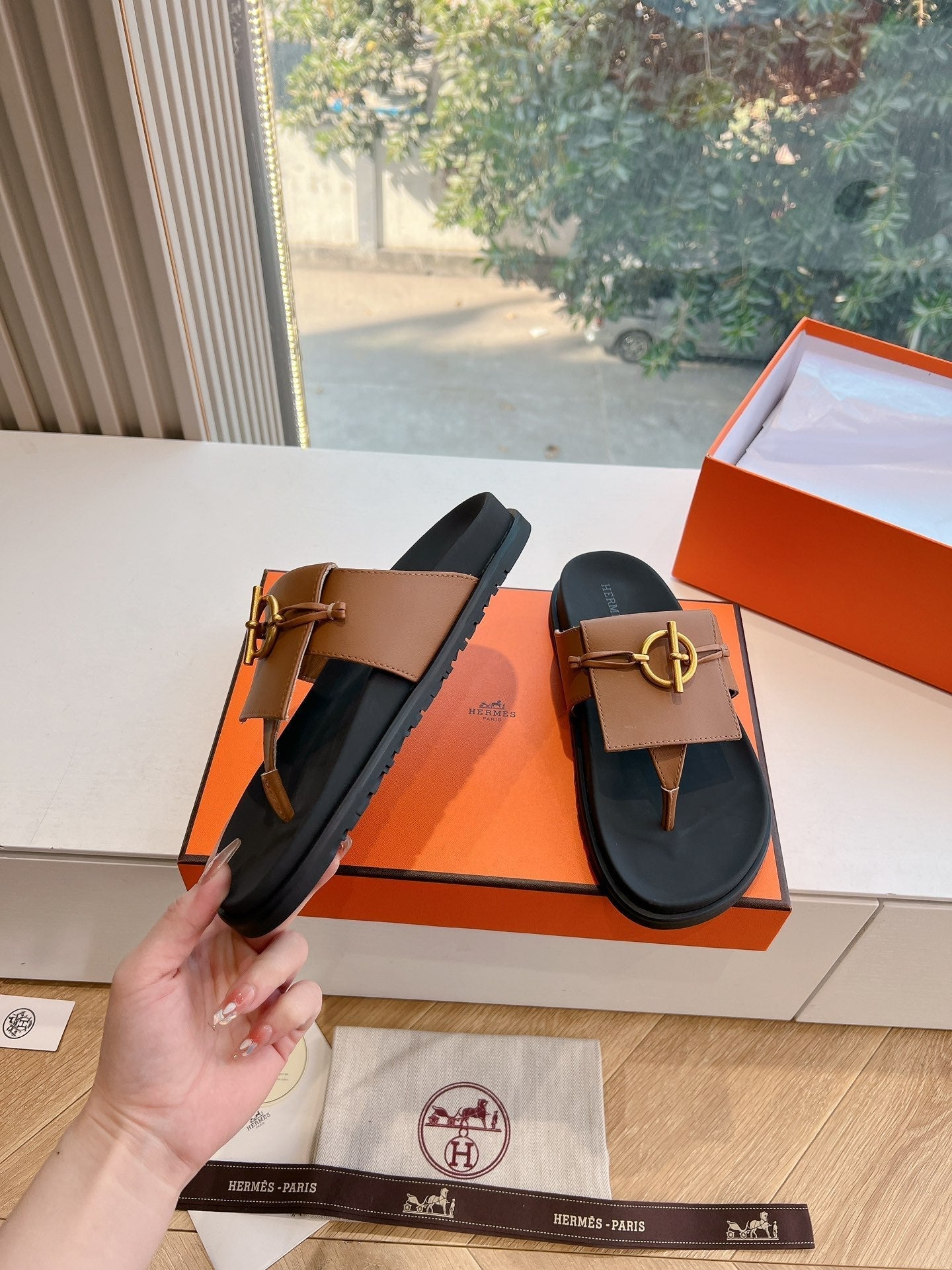 JOYCE SANDAL IN BRONZE BROWN CALFSKIN、mysite、Cacoeks