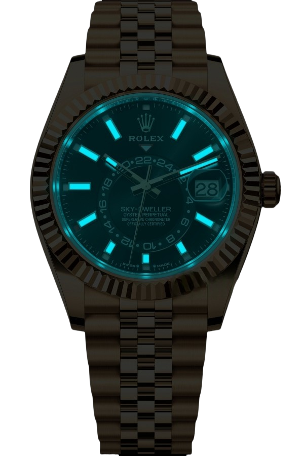 Rolex Sky-Dweller White Dial Super Clone Swiss Replica Watch Oyster Bracelet Ref M336938-0005 Swiss 9002 Movement