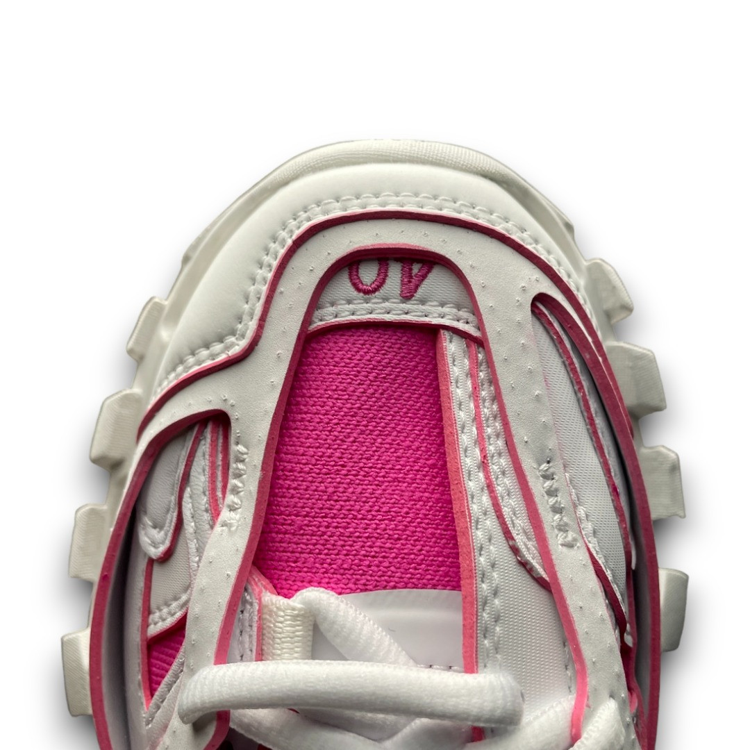 Balenciaga Track Sock Sneaker in White Neon Pink、mysite、Cacoeks