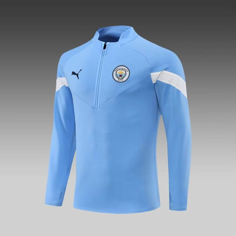 2022/2023 Manchester City Half-Pull Training Suit Blue Football Shirt 1:1 Thai Quality Set:football jersey mysite: unitedjerseyfootball 邓江浪:football