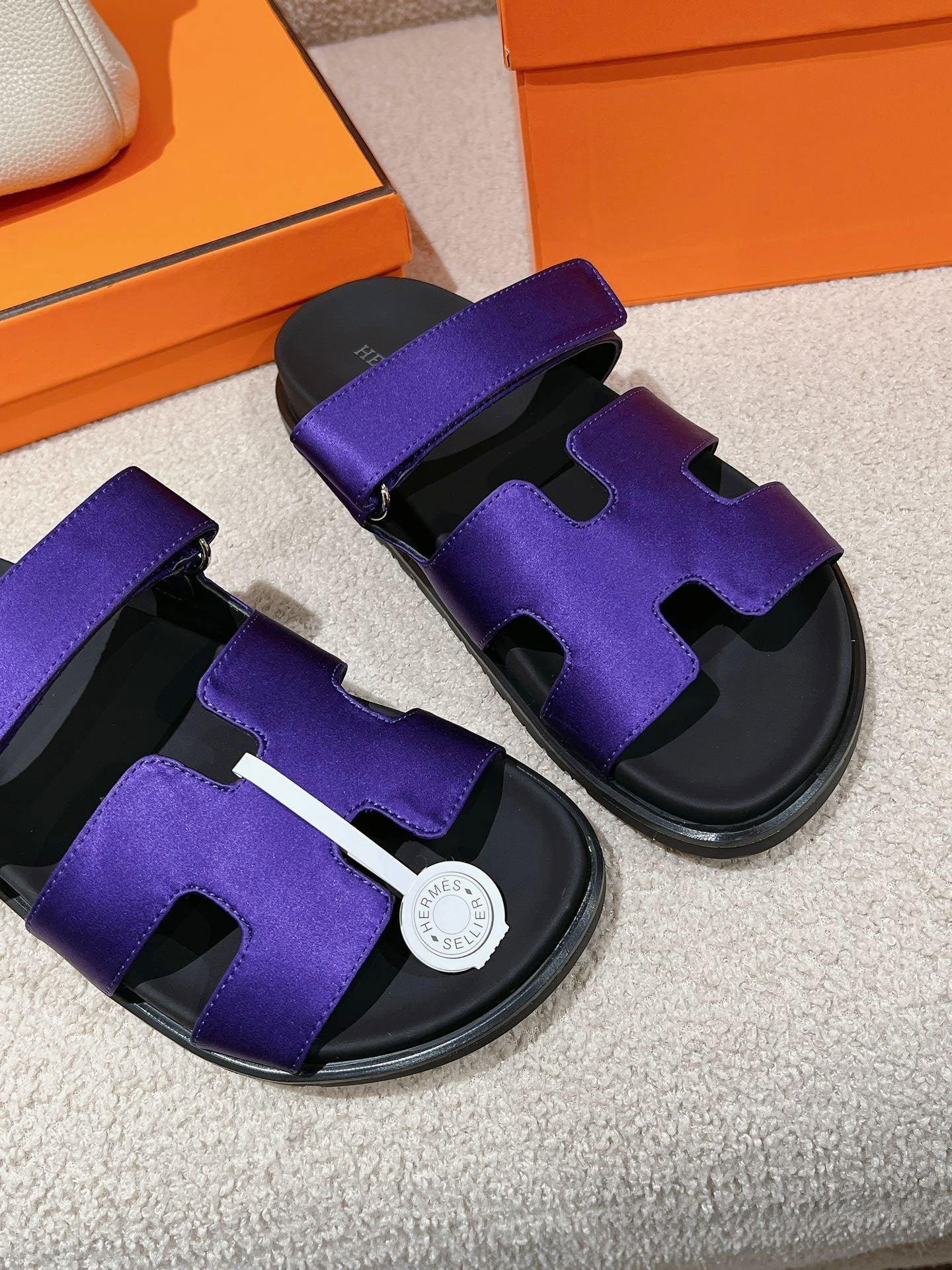 CHYPRE SANDAL BLACK MIX IMPERIAL BLUE CALFSKIN、mysite、Cacoeks