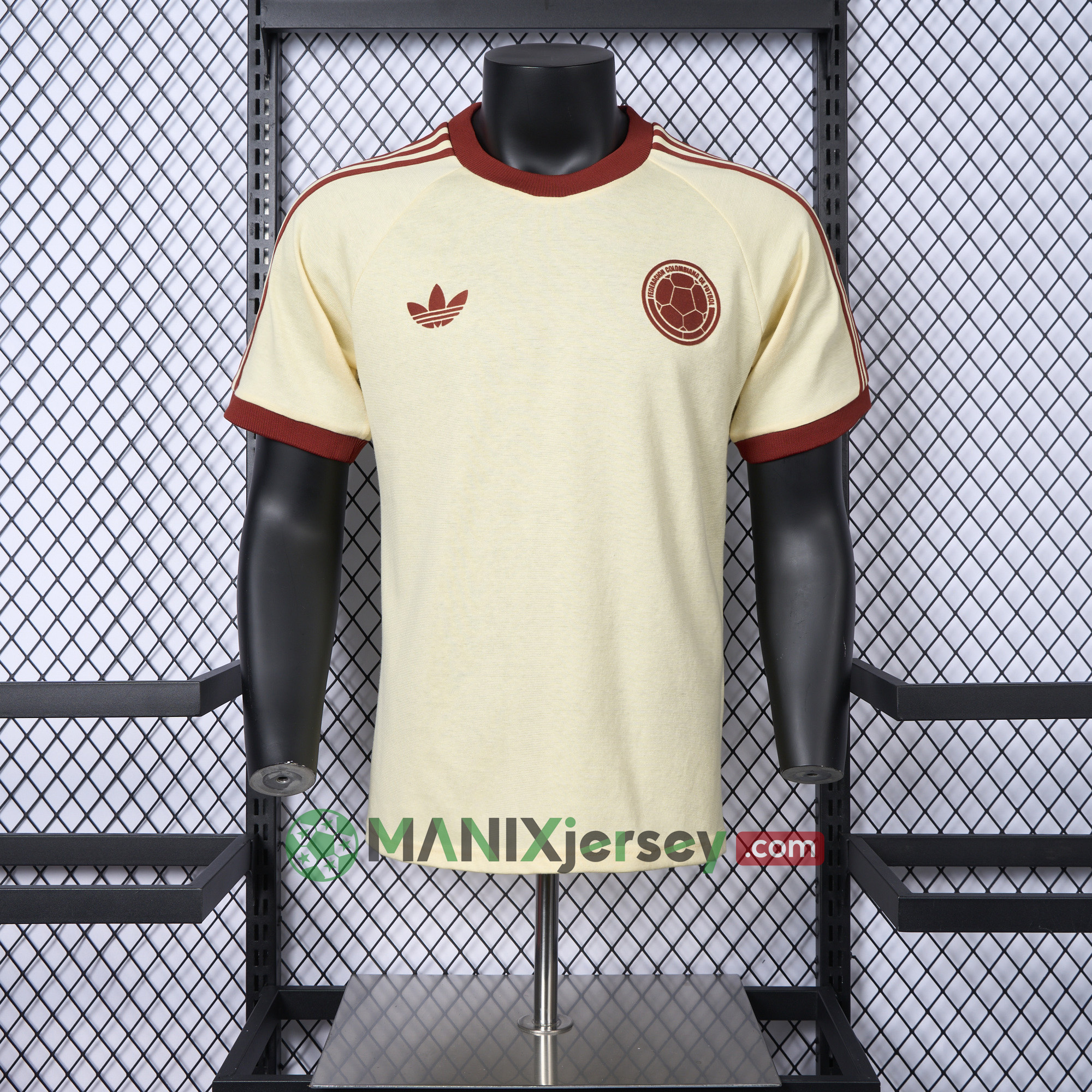 ManixJersey.com | Colombia 2024 Classic Originals 3-Stripes Casual Shirt - Player Version -Customize Name, Number and Patch | Worldwide Shipping