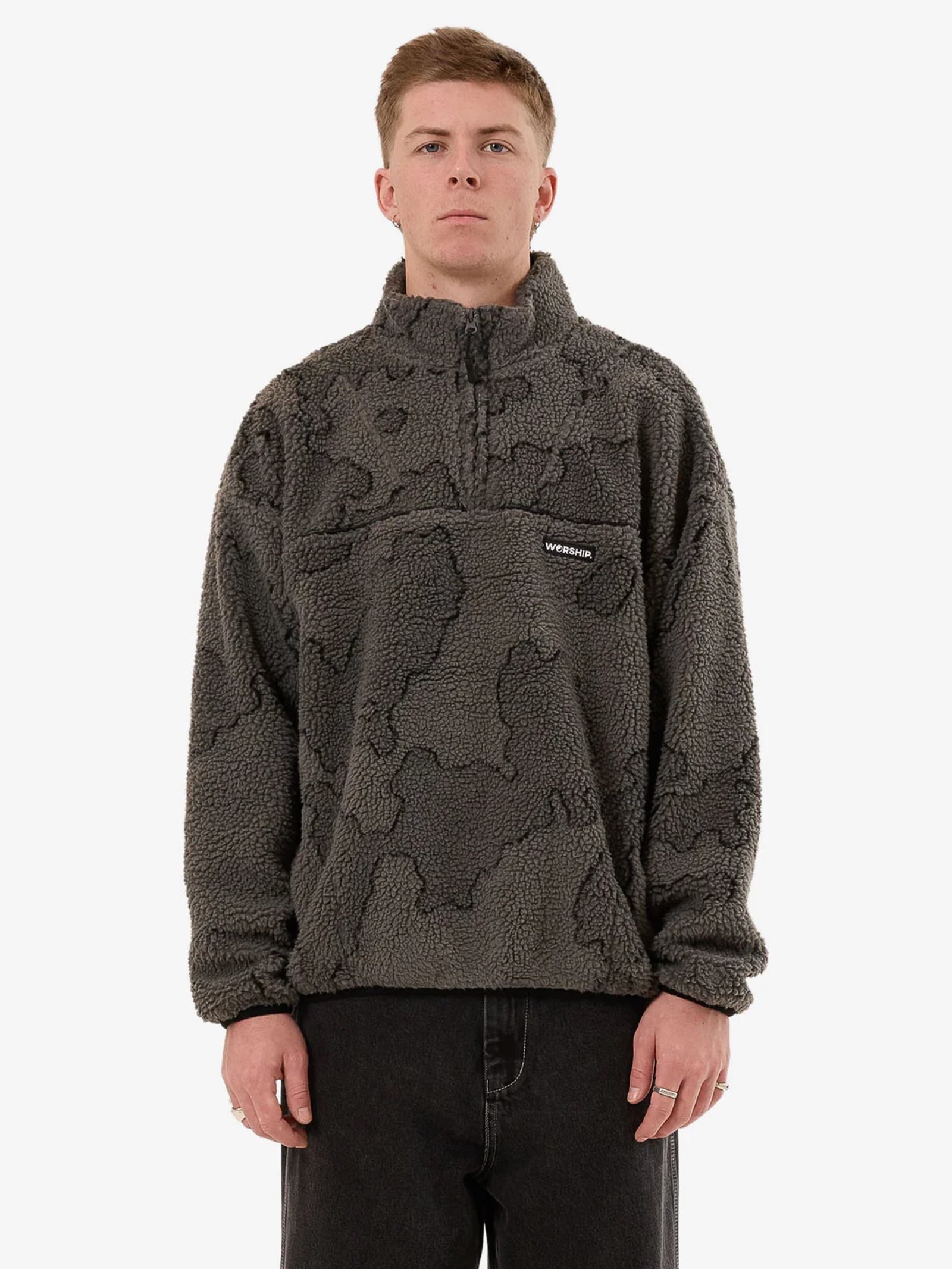 Delirium Quarter Zip Sherpa Fleece